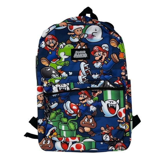 Nintendo Handbags - Nintendo Super Mario Print Backpack School Book Bag School Supplies